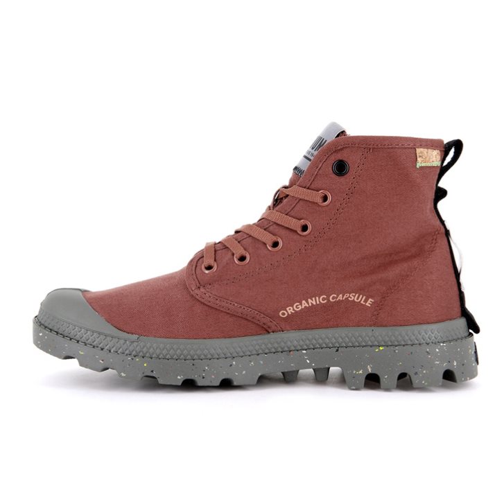 Bottes Palladium Pampa Organic Metro Femme Corail | FR INJ076L